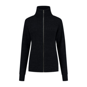 W Harlingen full zip navy mel.