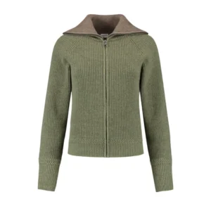 W Essential nautic cardigan green