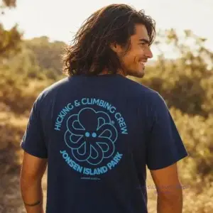 T-shirt classic hiking crew navy